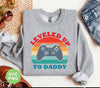 Leveled Up To Daddy, Retro Gamer Gift, Father's Day Gift, Digital Files, Png Sublimation