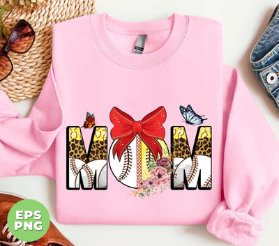 Mom Of Both, Mom Of Baseball, Softball Mom, Leopard Lover, Digital Files, Png Sublimation