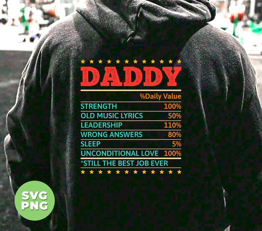 Daddy Daily Value, Father's Day Gift, Love Father, Dad Gifts, Digital Files, Png Sublimation