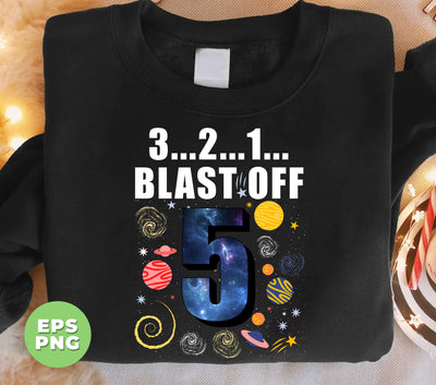 Birthday Crew Space, Blast Off 5 Years Old, Dwarf Planets, Astronaut Spaceman, Digital Files, Png Sublimation