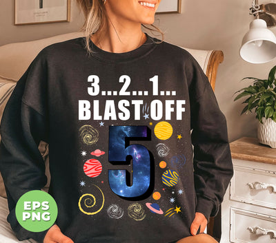 Join the Birthday Crew and blast off into a galaxy of fun with this adorable design celebrating 5 years old. Featuring playful dwarf planets and a cute astronaut spaceman, these digital files are perfect for sublimation projects. Get ready for an out-of-this-world celebration!