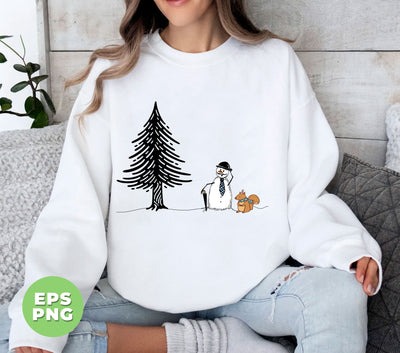 Snowman With Capypara, Cute Squirrel, Xmas Tree, Digital Files, Png Sublimation