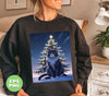 Merry Catmas, Cool Cat, Xmas Tree, Christmas Night, Digital Files, Png Sublimation