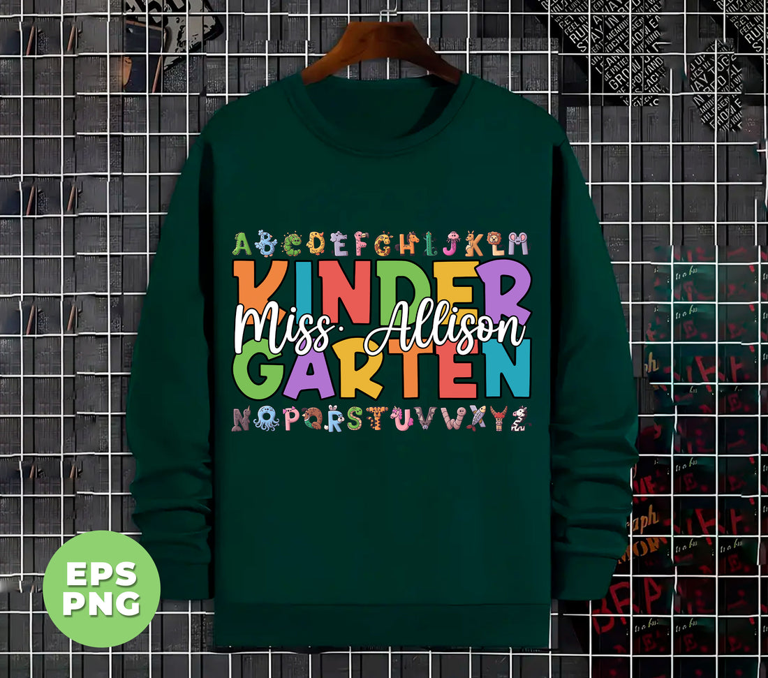 Personalized Teacher Name, Custom Name, Kindergarten Teacher, Gift For Teacher, Back To School, Digital Files, Png Sublimation