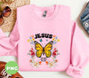 Jesus, The Way, The Truth, The Life, Jesus Butterfly, Butterfly With Flower, Christian Gift, Digital Files, Png Sublimation