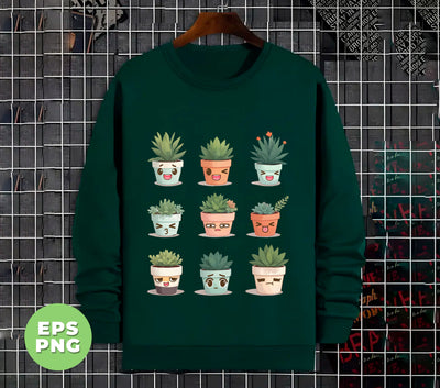 Cute Cartoon Cactus, Cute Coffee Cups, Love Cactus, Cup Of Cactus, Botanica Lover, Digital Files, Png Sublimation