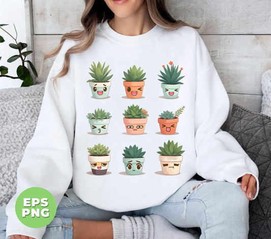 Cute Cartoon Cactus, Cute Coffee Cups, Love Cactus, Cup Of Cactus, Botanica Lover, Digital Files, Png Sublimation