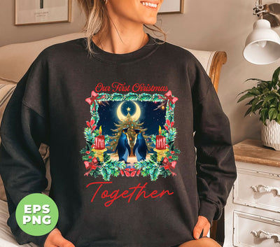 Our First Christmas Together, Merry Christmas, Couple Of Penguin, Digital Files, Png Sublimation