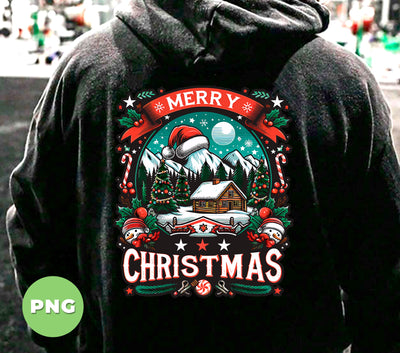 Merry Christmas, Trendy Christmas, Gingerbread House, Mountain Wear Xmas Hat, Digital Files, Png Sublimation