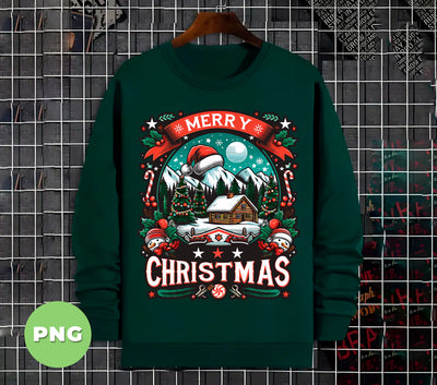 Merry Christmas, Trendy Christmas, Gingerbread House, Mountain Wear Xmas Hat, Digital Files, Png Sublimation