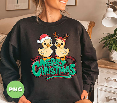 Merry Christmas, Duck Couple, Baby Ducks, Cute Christmas, Digital Files, Png Sublimation