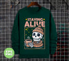 Staying Alive, Skeleton Love Coffee, Cute Skeleton, Halloween Gift, Digital Files, Png Sublimation