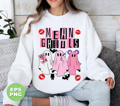 Mean Ghouls, Happy Halloween, Trendy Halloween, Pink Boo, Digital Files, Png Sublimation