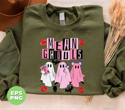 Mean Ghouls, Happy Halloween, Trendy Halloween, Pink Boo, Digital Files, Png Sublimation