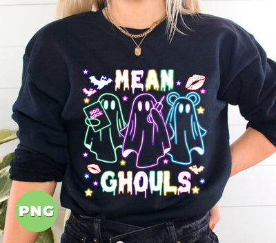 Mean Ghouls, Happy Halloween, Neon Halloween, Cute Boo, Digital Files, Png Sublimation