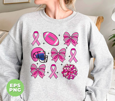 Pink Out Tackle, Pink Coquette, Football Coquette, Cancer Awareness, Digital Files, Png Sublimation