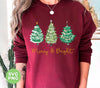 Merry And Bright, Merry Christmas, Xmas Tree Watercolor, Trendy Christmas, Svg Files, Png Sublimation