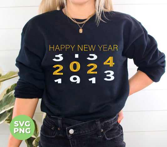 Introducing our "Happy New Year" 2024 bundle, featuring high-quality SVG and PNG files perfect for any New Year's celebration. Add a touch of customization to your decorations and make this upcoming year one to remember. Get ready for a Happy 2024, coming soon!