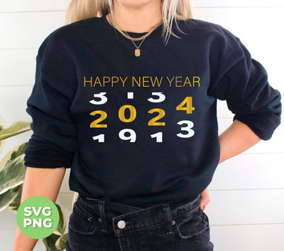 Introducing our "Happy New Year" 2024 bundle, featuring high-quality SVG and PNG files perfect for any New Year's celebration. Add a touch of customization to your decorations and make this upcoming year one to remember. Get ready for a Happy 2024, coming soon!