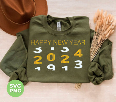 Happy New Year, Happy 2024, 2024 Coming Soon, Svg Files, Png Sublimation