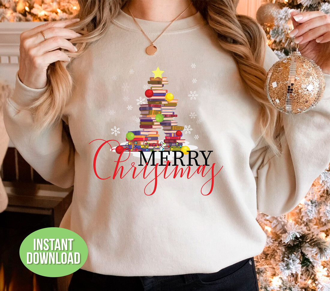 Celebrate the holiday season with our Merry Book-mas collection! Our book tree design is perfect for the bookworm in your life. Trendy and festive, these svg and png files make for a unique and thoughtful gift. Give the gift of Christmas cheer with Merry Book-mas.