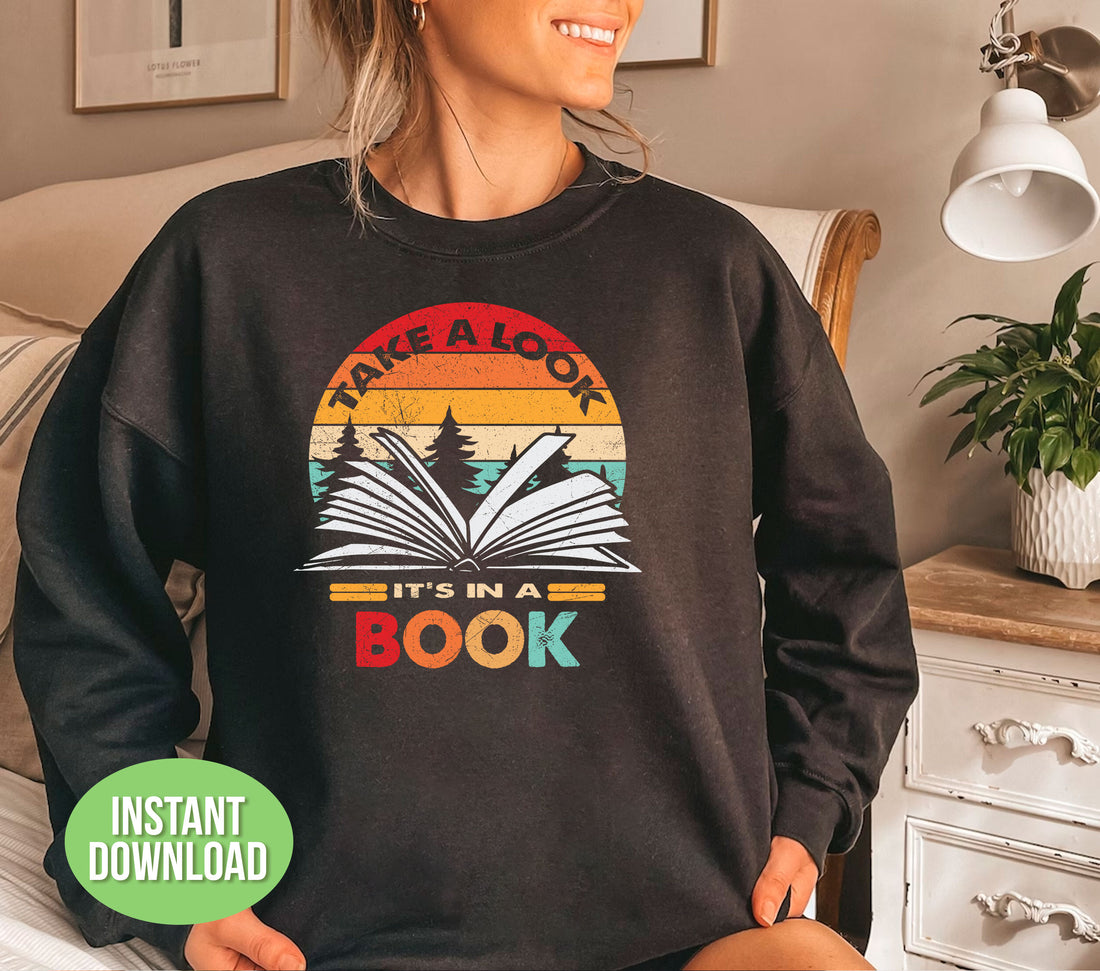 Explore the world of literature with the Take A Look, It's In A Book Collection. Featuring retro designs and a love for books, this collection includes high-quality Svg files and Png sublimation images. Perfect for passionate readers and book enthusiasts looking to add a unique touch to their projects.