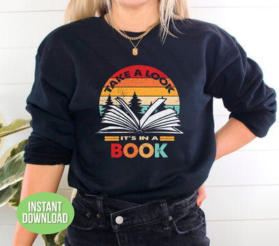 Take A Look, It's In A Book, Retro Books, Love Book, Svg Files, Png Sublimation