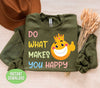 Do What Makes You Happy, Do What You Love, Smile Face, Png Sublimation