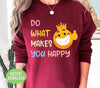 Do What Makes You Happy, Do What You Love, Smile Face, Png Sublimation