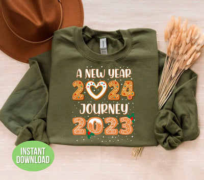 A New Year 2024, Journey 2023, Happy New Year 2024, Png Sublimation