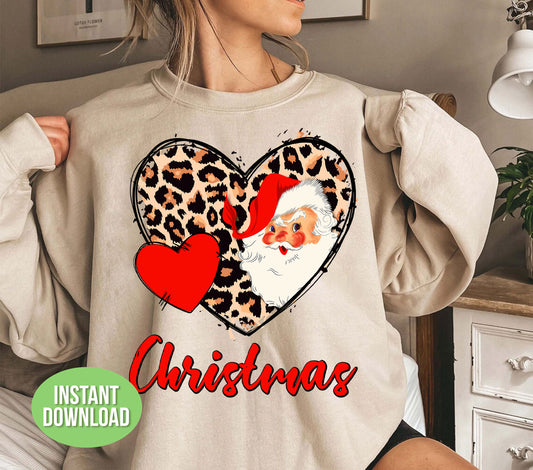 Add some festive flair to your holiday wardrobe with our Santa Claus In Heart, Leopard Heart, Love Christmas, and Trendy Christmas Png Sublimation designs. Show off your love for the holiday season in style with these trendy designs, perfect for any Christmas event. Spread the holiday cheer with our unique sublimation prints.