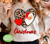 Santa Claus In Heart, Leopard Heart, Love Christmas, Trendy Christmas, Png Sublimation