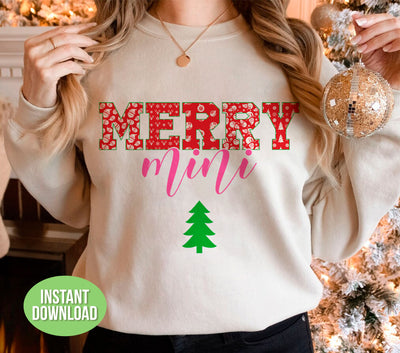 Merry Mini, Merry Christmas, Love Grandma, Trendy Christmas, Png Sublimation