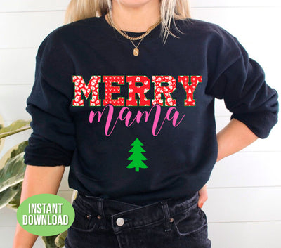 Merry Mama, Merry Christmas, Trendy Christmas, Love Mommy, Png Sublimation