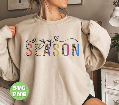 Love Cozy Season, Leopard Style, Love Fall Season, Cozy Lover, Png Sublimation