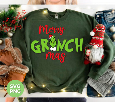 Merry Grinch-mas, Trendy Grinchmas, Grinch Christmas, Digital Files, Png Sublimation