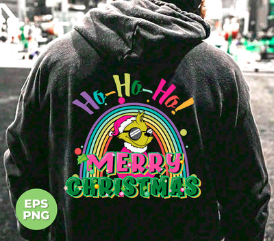 Ho Ho Ho, Grinch Christmas, Rainbow Christmas, Digital Files, Png Sublimation