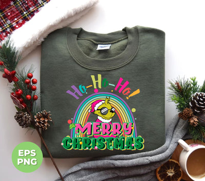 Ho Ho Ho, Grinch Christmas, Rainbow Christmas, Digital Files, Png Sublimation