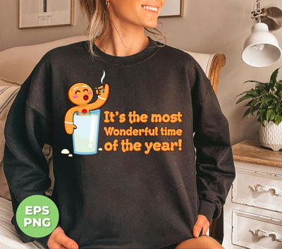 It's The Most Wonderful Time of The Year, Chilling Gingerbread, Digital Files, Png Sublimation