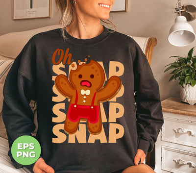 Oh Snap, Break Gingerbread, Funny Gingerbread, Digital Files, Png Sublimation