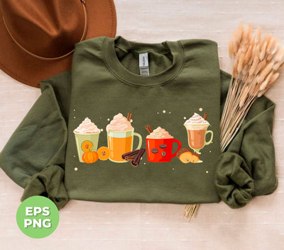 Cup Of Pumpkin, Thanksgiving's Day, Cup Of Thanksgiving, Digital Files, Png Sublimation