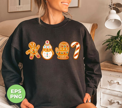 Christmas Cookie, Gingerbread, Snowman Cookie, Digital Files, Png Sublimation