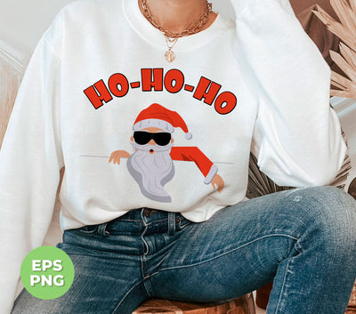 Ho Ho Ho, Funny Santa Claus, Cool Santa, Santa Jump To The House, Digital Files, Png Sublimation