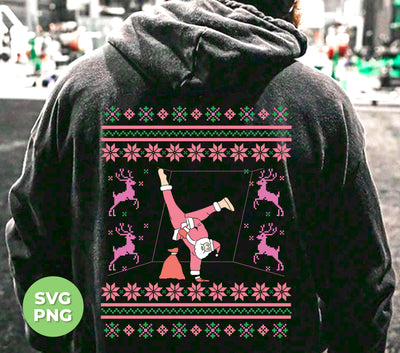 Pinky Santa, Hip Hop Santa, Santa Breakdance, Xmas Pattern, Digital Files, Png Sublimation