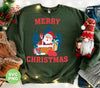 Cute Santa, Happy Santa, Funny Santa, Santa With Gift, Digital Files, Png Sublimation