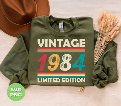 Vintage Birthday, 1984 Birthday, Retro 1984, Retro Birthday, Digital Files, Png Sublimation