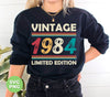 Vintage Birthday, 1984 Birthday, Retro 1984, Retro Birthday, Digital Files, Png Sublimation