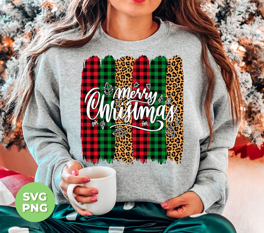 Plaid Pattern, Retro Christmas, Leopard Christmas, Digital Files, Png Sublimation