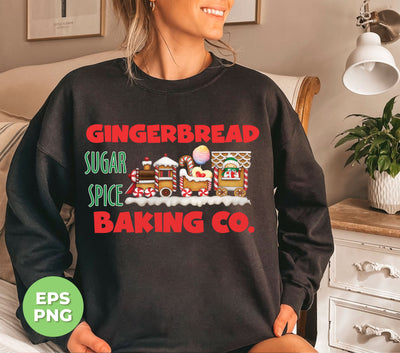 Gingerbread Baking Company, Sugar Spice, Sweet Gingerbread, Digital Files, Png Sublimation