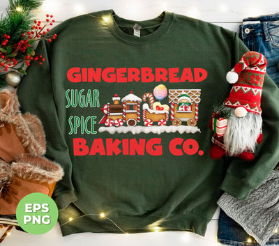 Gingerbread Baking Company, Sugar Spice, Sweet Gingerbread, Digital Files, Png Sublimation